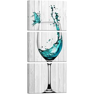 Biuteawal 3 piezas de arte de pared de cocina vino_1