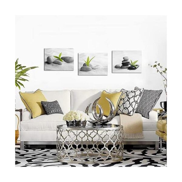 Biuteawal Lienzo zen de 3 piezas para decoración de baño_2