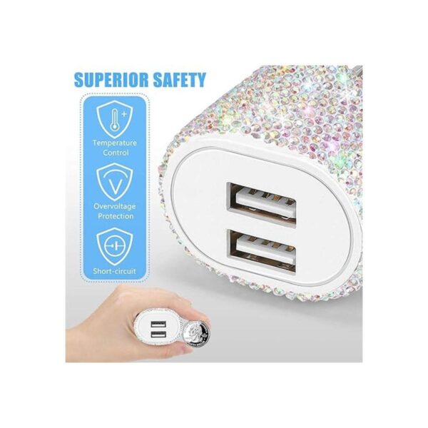 Bling Cargador de pared USB con cable de carga bloqueo_2