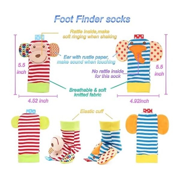 Bloobloomax Sonajeros para muñeca y calcetines sonajeros_2