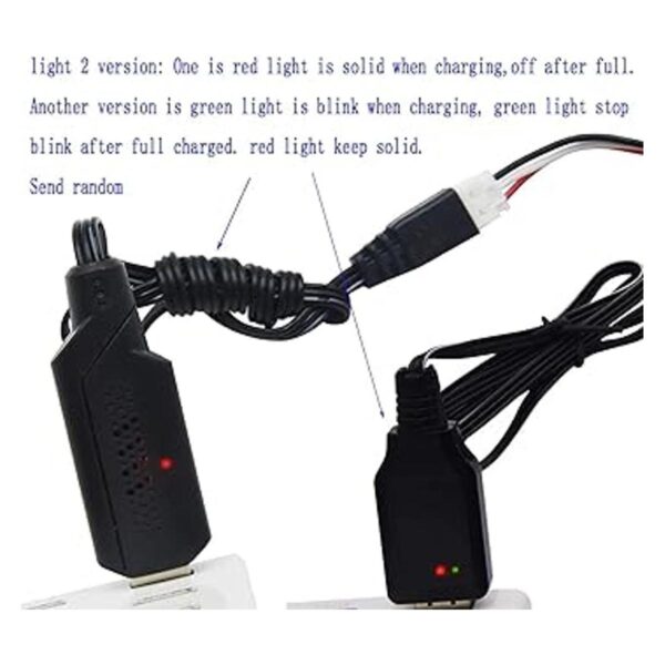 Blomiky Paquete de 2 cables de carga USB 9125 7.4 V 1.3 A_3