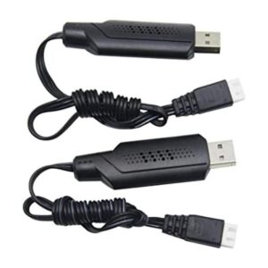 Blomiky Paquete de 2 cables de carga USB 9125 7.4 V 1.3 A_1