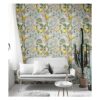 Blooming Wall Blue Bird Fresh Lemon Tree Papel tapiz_2