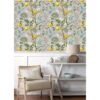 Blooming Wall Blue Bird Fresh Lemon Tree Papel tapiz_3