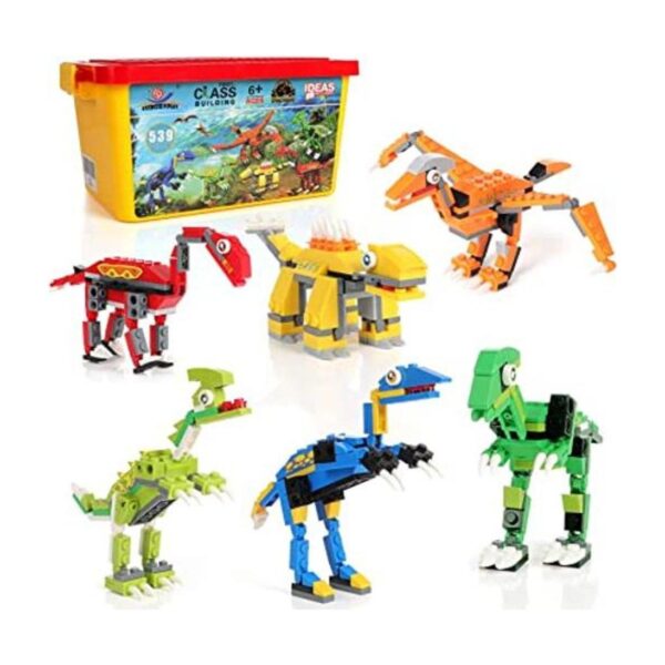 Bloques de construcción de dinosaurios juguete creativo_1