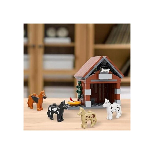 Bloques de construcción de casa de perro de animales de