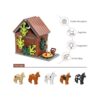 Bloques de construcción de casa de perro de animales de