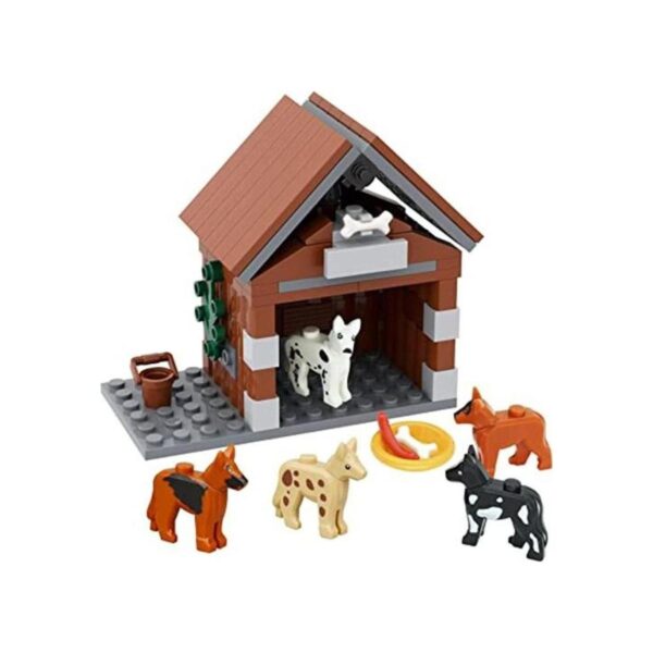 Bloques de construcción de casa de perro de animales de