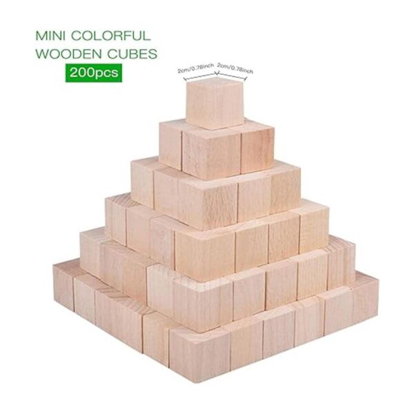Bloques de madera paquete de 200 cubos de conteo