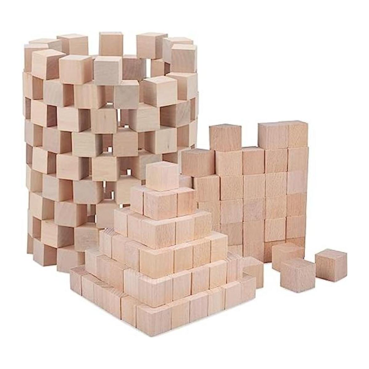 Bloques de madera paquete de 200 cubos de conteo