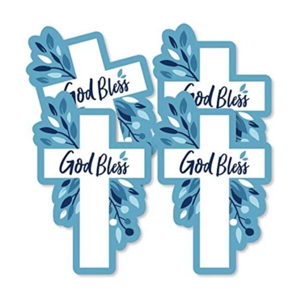 Blue Elegant Cross Juego de 20 piezas de decoración para_1