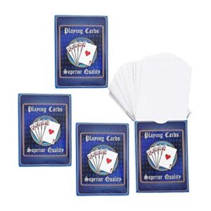 Blue Panda Cartas de juego en blanco 4 barajas_1