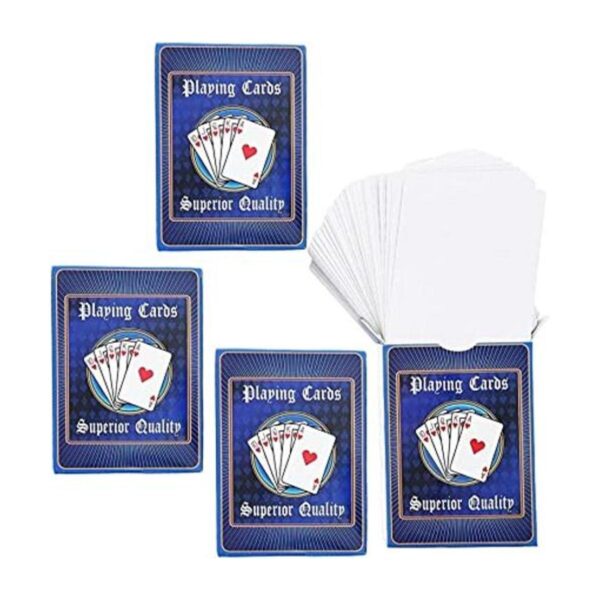 Blue Panda Cartas de juego en blanco 4 barajas_1