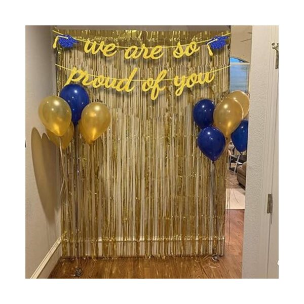Blue We are So Proud of You Banner Felicitaciones Grad Cap_4