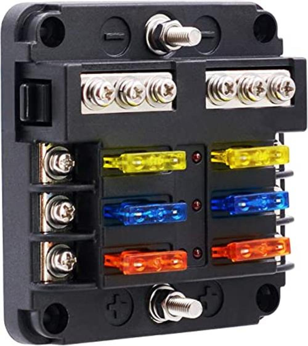 BlueFire Caja para fusibles de 12 vías soporte para