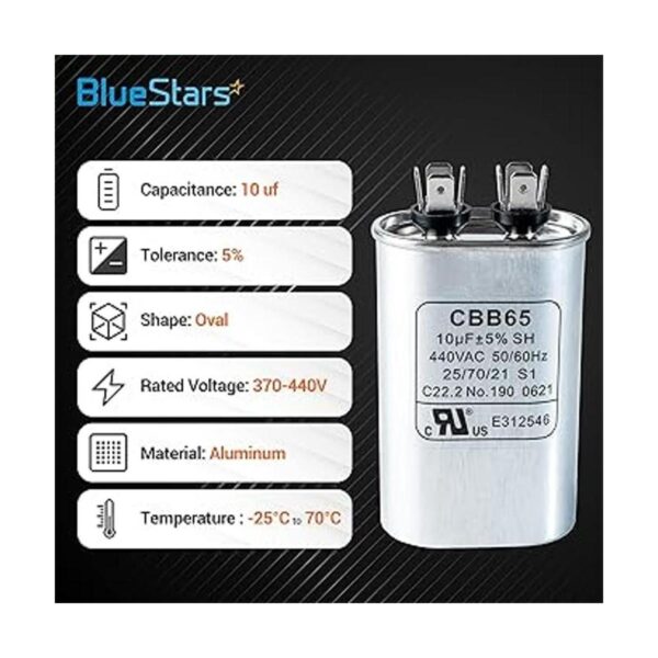 BlueStars 10 uF 5 10 MFD 370440V CBB65 Pieza de_2