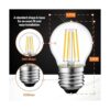 BlueStars Bombilla LED estilo Edison G45 E26 120 V 5 W_4