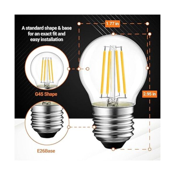 BlueStars Bombilla LED estilo Edison G45 E26 120 V 5 W_4