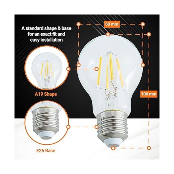 BlueStars Bombilla LED vintage A19 E26 120 V 5 W_4