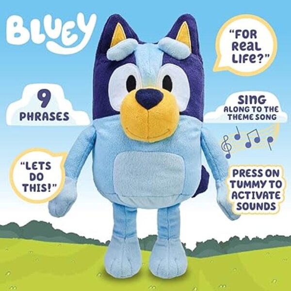 Bluey Peluche Talking Bluey de 13 pulgadas interactivo_3