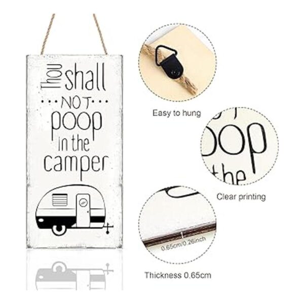 Blulu Thou Shall Not Poop in the Camper Sign no Pooping