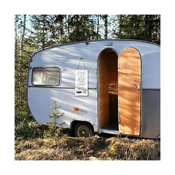Blulu Thou Shall Not Poop in the Camper Sign no Pooping