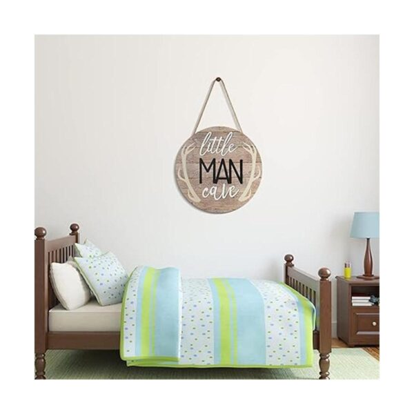Blulu Letrero de cueva de Little Man de 12 x 12 pulgadas