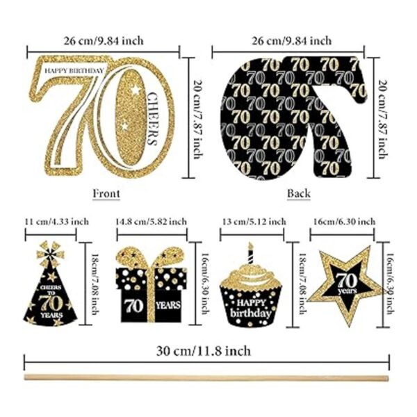 Blulu Juego de 70 decoraciones de fiesta de cumpleaños_2