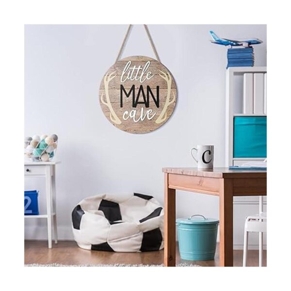 Blulu Letrero de cueva de Little Man de 12 x 12 pulgadas