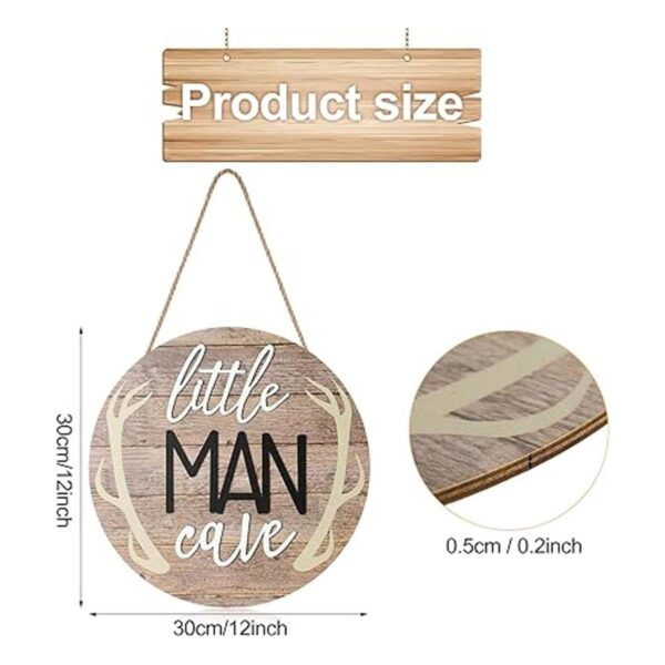 Blulu Letrero de cueva de Little Man de 12 x 12 pulgadas