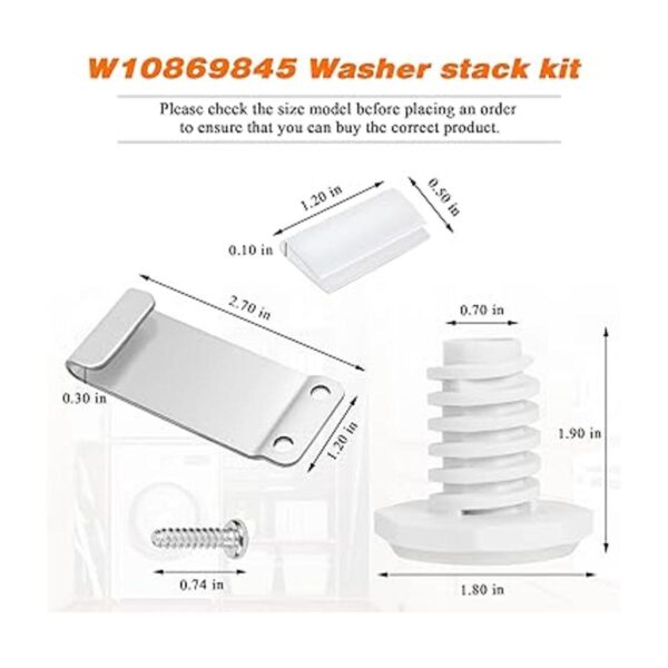 Blutoget Kit de apilamiento de secadora W10869845