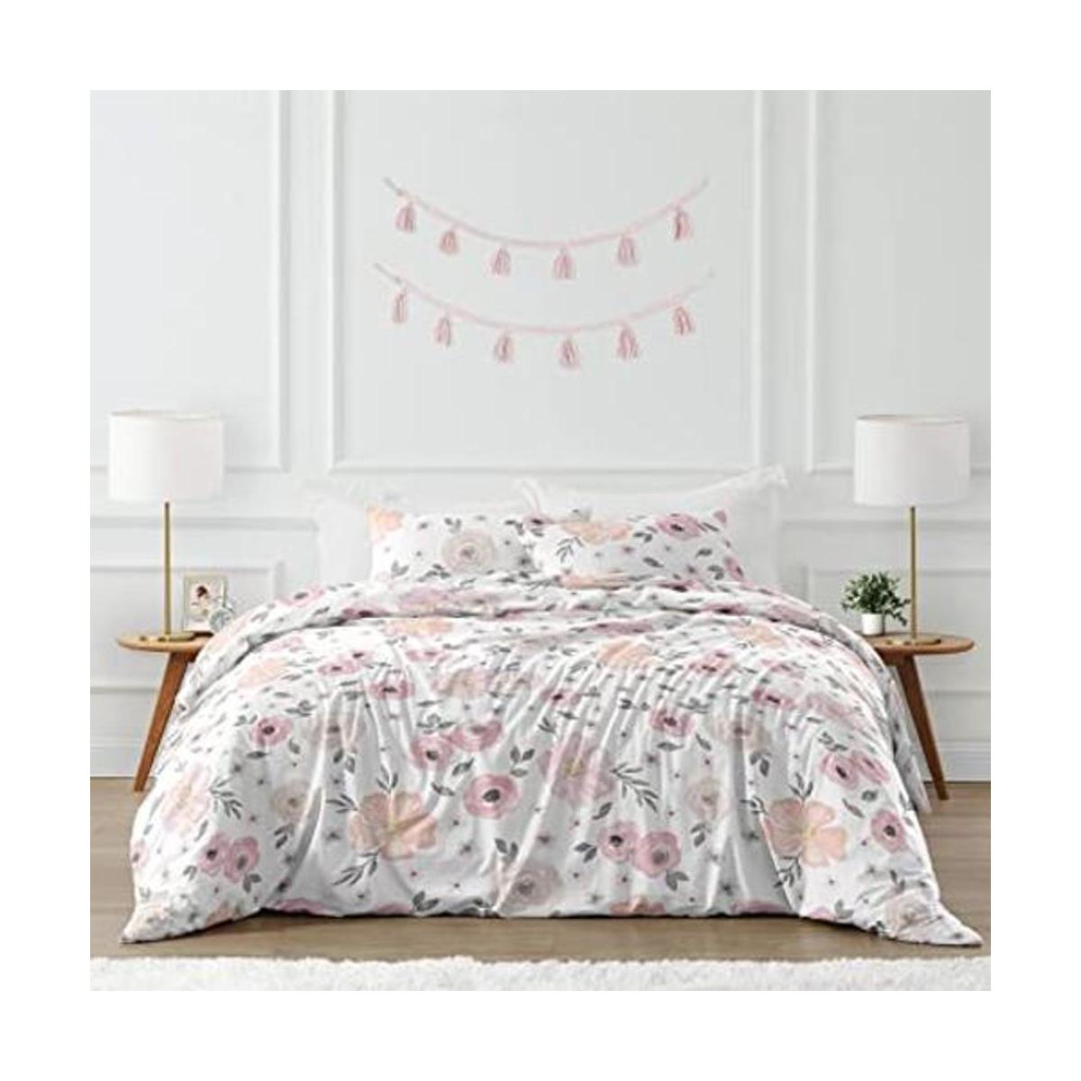 Blush Rosa Color Gris y Blanco Shabby Chic Acuarela