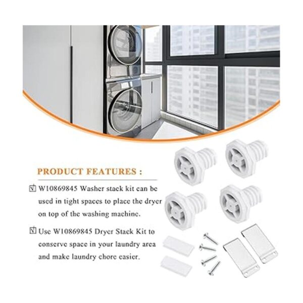 Blutoget Kit de apilamiento de secadora W10869845