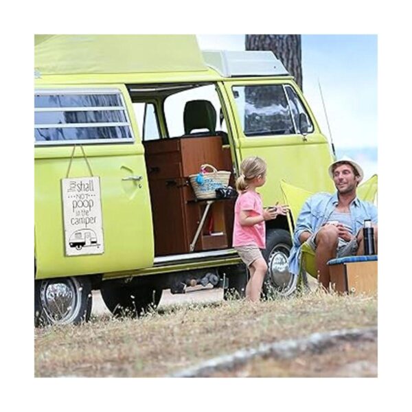 Blulu Thou Shall Not Poop in the Camper Sign no Pooping