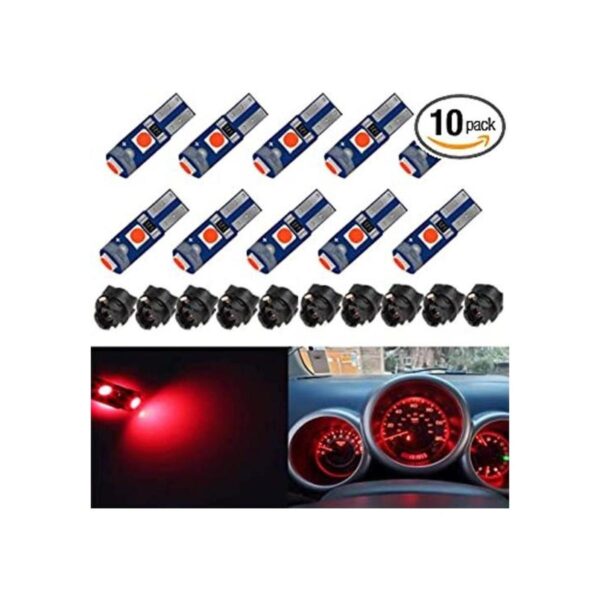 BlyilyB Paquete de 10 bombillas LED T5 2721 37 74 de cuña_1