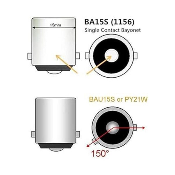 BlyilyB Paquete de 2 bombillas LED BAU15S PY21W 7507 de_4