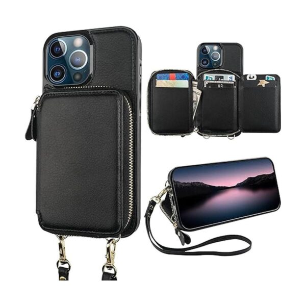 Bocasal Funda tipo cartera con bloqueo RFID para iPhone 13_1