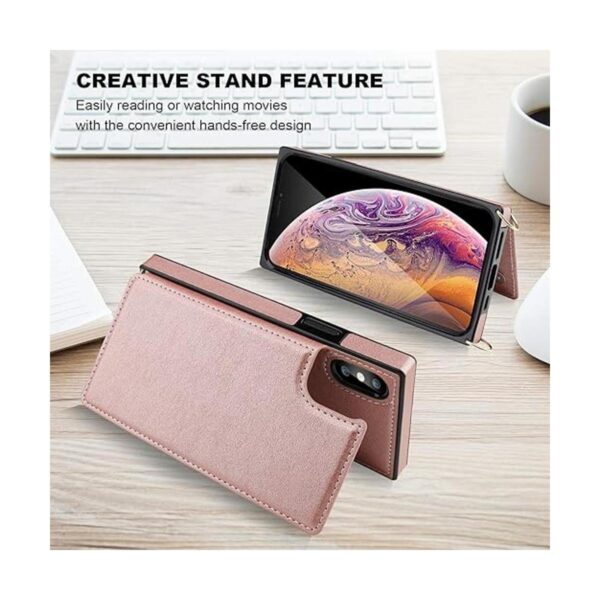 Bocasal Funda cruzada tipo cartera para iPhone Xs Max_4