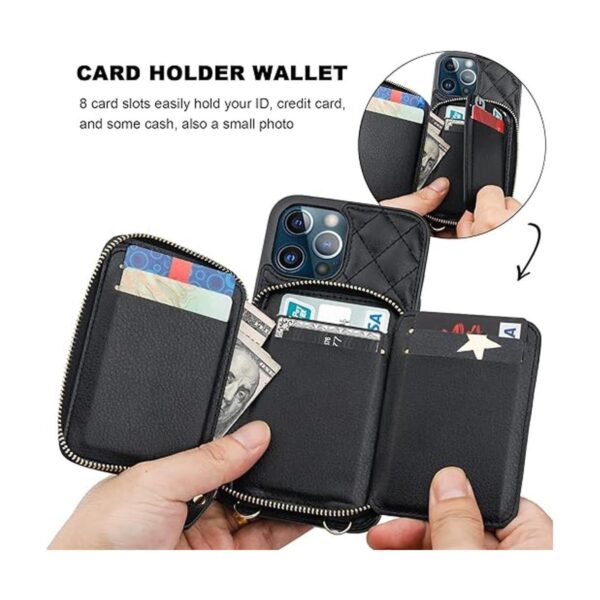 Bocasal Funda tipo cartera cruzada para iPhone 12 Pro Max_4
