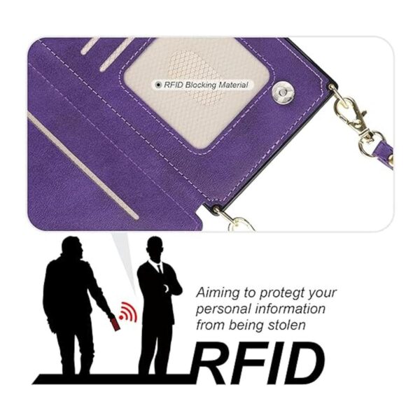 Bocasal Funda tipo cartera cruzada para iPhone 13 Pro con_4