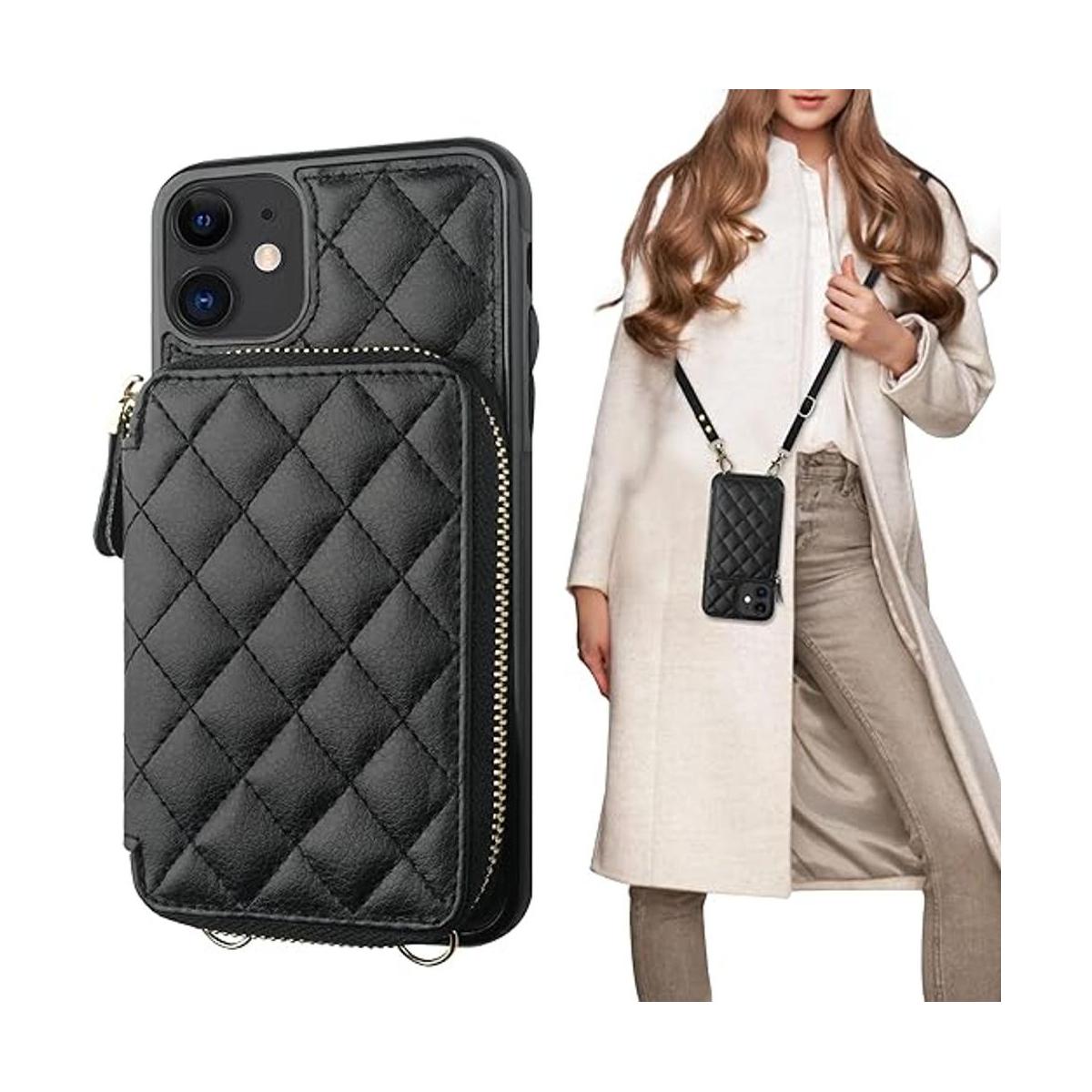 Bocasal Funda tipo cartera cruzada para iPhone 11 con
