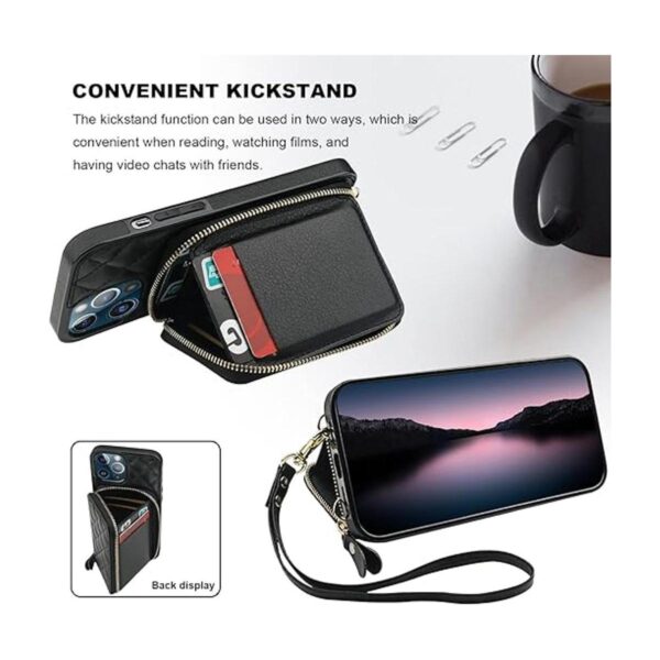 Bocasal Funda tipo cartera cruzada para iPhone 12 Pro Max_5