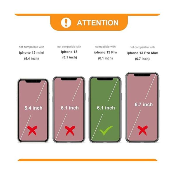Bocasal Funda tipo cartera desmontable para iPhone 13 Pro_2