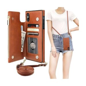 Bocasal Funda tipo cartera cruzada para iPhone Xs Max con_1
