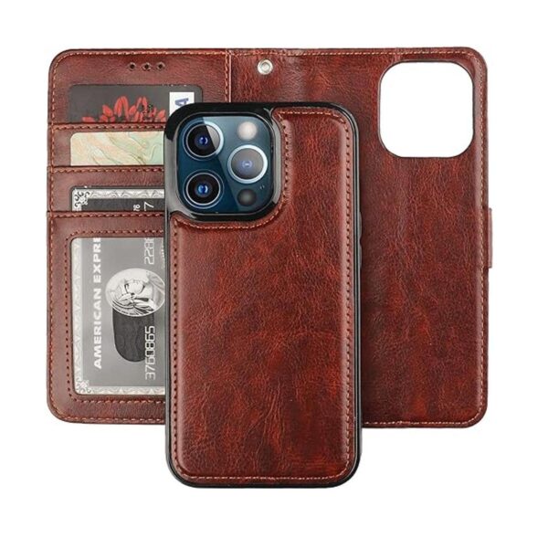 Bocasal Funda tipo cartera desmontable para iPhone 13 Pro_1