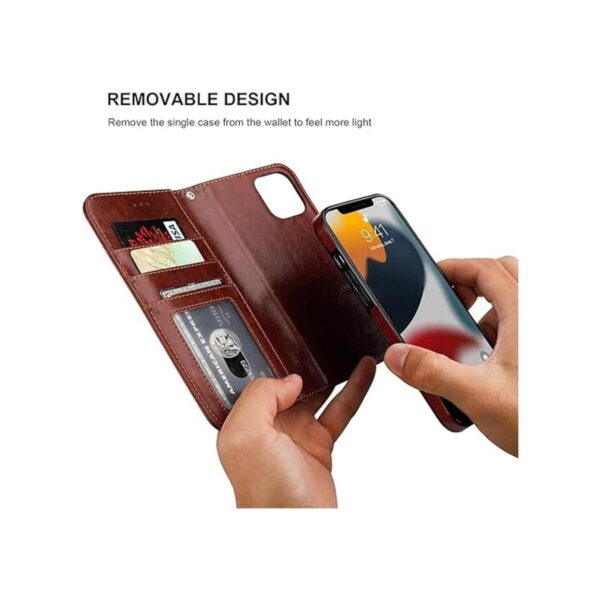 Bocasal Funda tipo cartera desmontable para iPhone 13 con_4