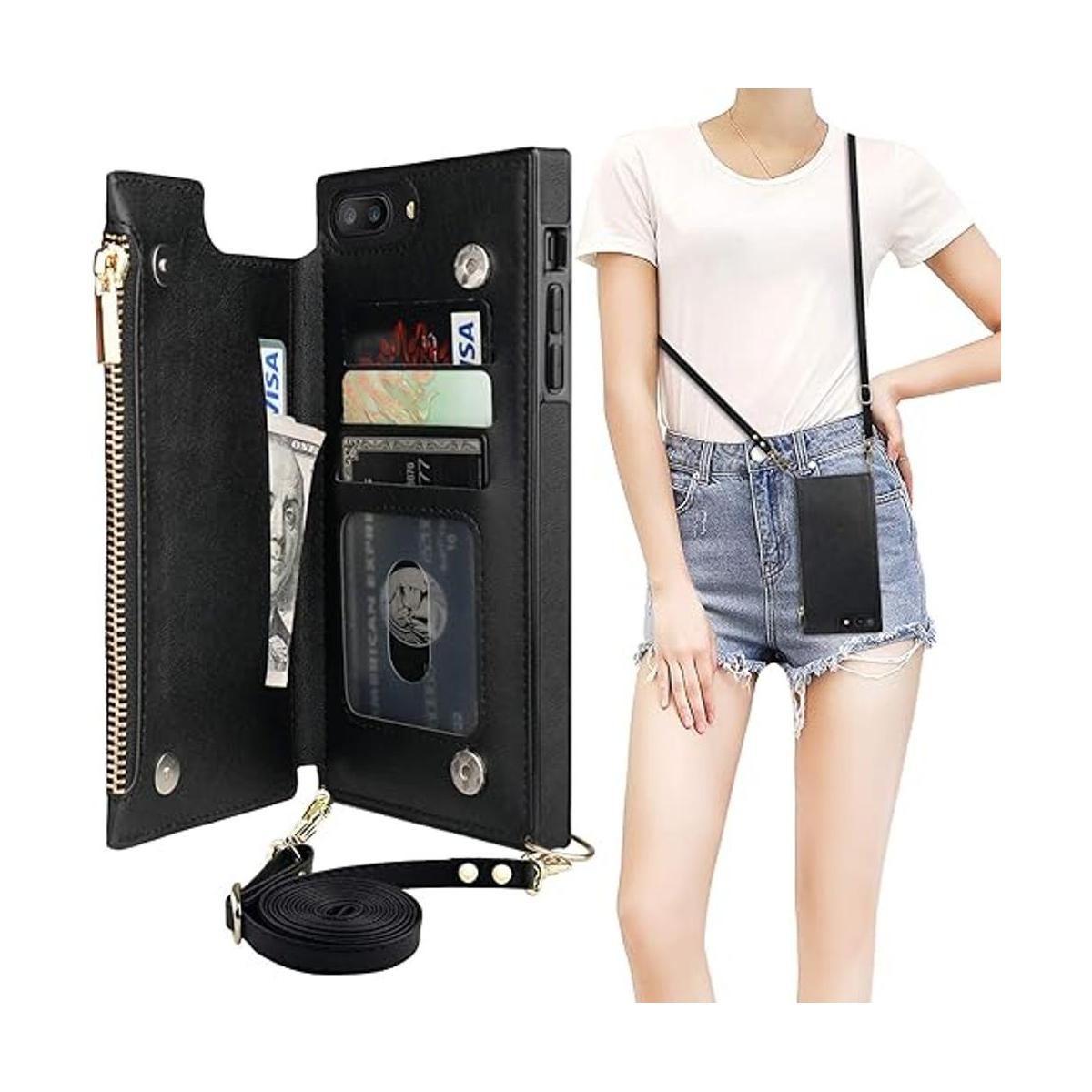 Bocasal Funda tipo cartera cruzada para iPhone 7 Plus8