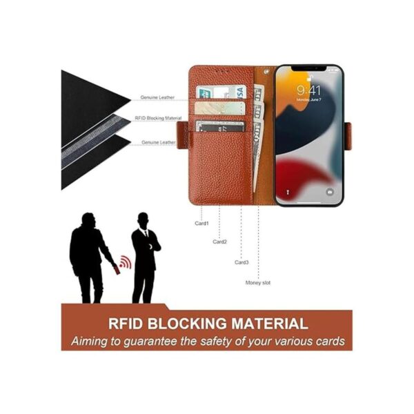 Bocasal Funda tipo cartera para iPhone 13 5G soporte de_3