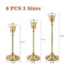 Bochino Candelabros cónicos juego de 6 portavelas de
