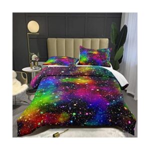 Bodhi Juego de edredón de galaxia arcoíris tamaño_1
